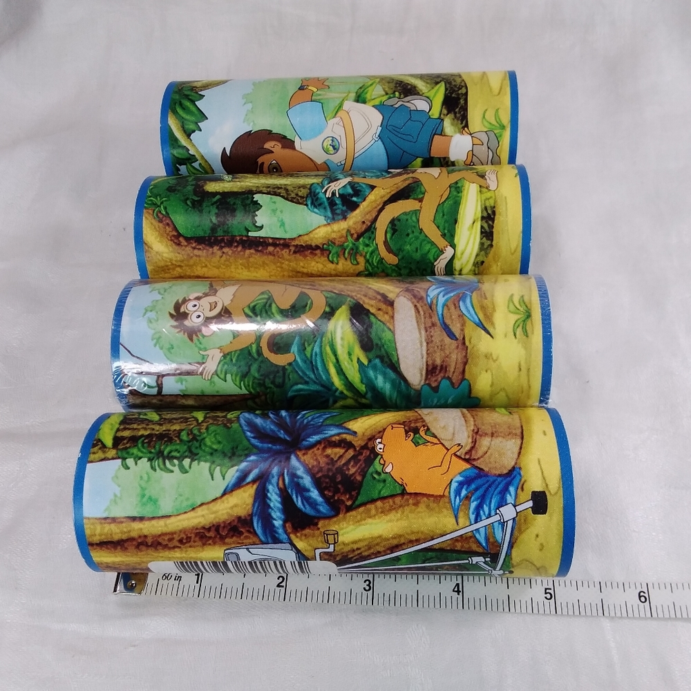 Lot of 4 Rolls Go Diego Go Wallpaper BORDER Boy Monkey Forest Jungle 5”x15 Foot - Picture 7 of 11